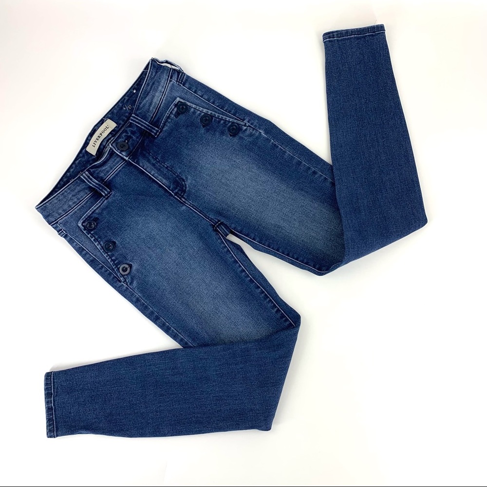 Liverpool Abby The Ankle Skinny Sailor Jeans in Medway, 4